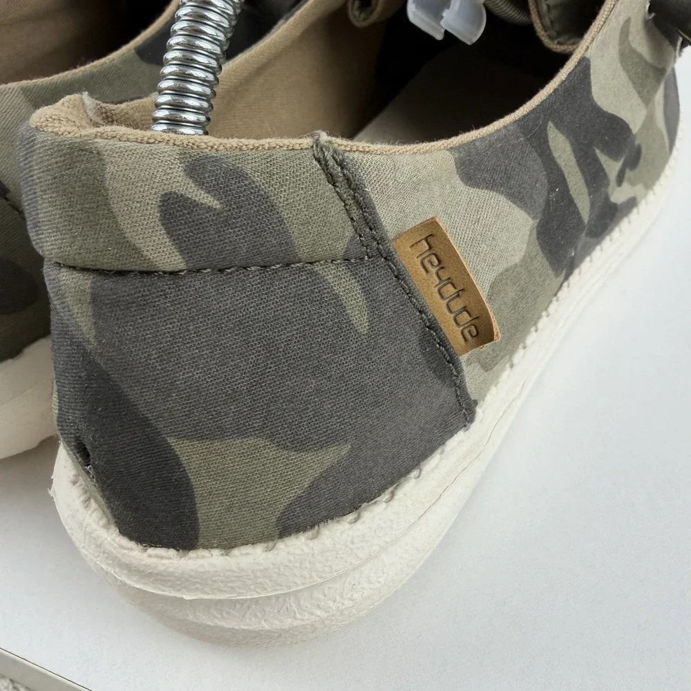 Hey Dudes Wendy‎ Camo Customized American Flag 4th OF JULY Shoes Women's 8 RARE